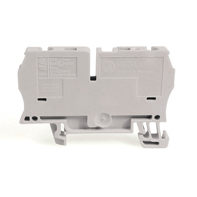 Rockwell Automation 1492 Series White DIN Rail Terminal Block, 4mm², Spring Clamp Termination, ATEX, IECEx