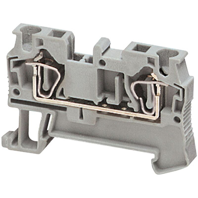 Schneider Electric TRR Series Grey Feed Through Terminal Block, 4mm², Spring Termination, ATEX