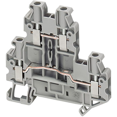 Schneider Electric TRV Series Grey DIN Rail Terminal Block, 4mm², Screw Termination, ATEX