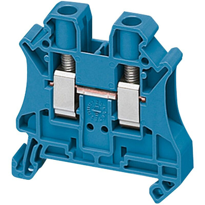Schneider Electric TRV Series Blue Feed Through Terminal Block, 6mm², Screw Termination, ATEX