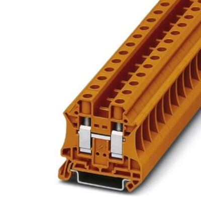 Phoenix Contact UT 10 Series Orange Feed Through Terminal Block, 0.5 → 16mm², Screw Termination, ATEX, IECEx