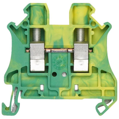 Siemens 8WH1000 Series Green/Yellow DIN Rail Terminal Block, 10mm², Screw Termination