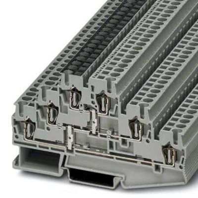 Phoenix Contact 5-3PV, ST 2 Series Grey Multi Level Terminal Block, 2.5mm², 3-Level, Spring Termination