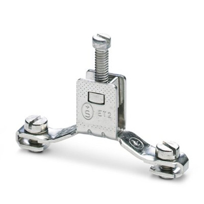 Phoenix Contact BSLK 16 Series Silver Earth Modular Terminal Block, 16mm², Single-Level, Screw Termination