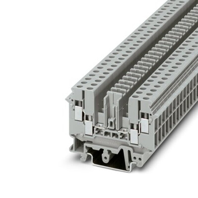 Phoenix Contact UDK 4-TG Series Grey Disconnect Terminal Block, 4mm², Single-Level, Screw Termination