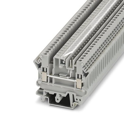 Phoenix Contact UK 3D-MSTBV-5.08 Series Grey Feed Through Terminal Block, 4mm², 1-Level, Plug In, Screw Termination