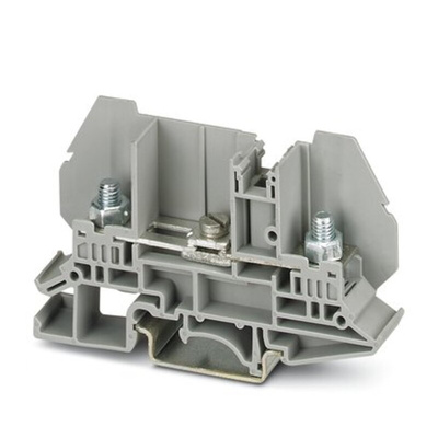 Phoenix Contact RBO 5-T-B Series Grey Test Disconnect Terminal Block, 6mm², 1-Level, Bolt Termination