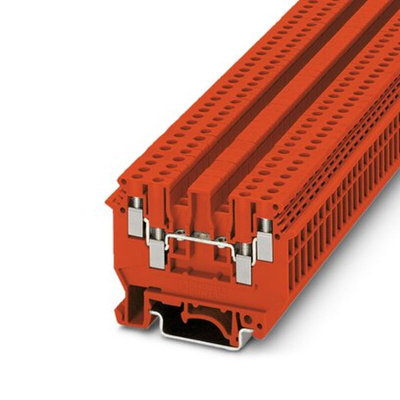 Phoenix Contact UDK 3 RD Series Red Feed Through Terminal Block, 2.5mm², 1-Level, Screw Termination