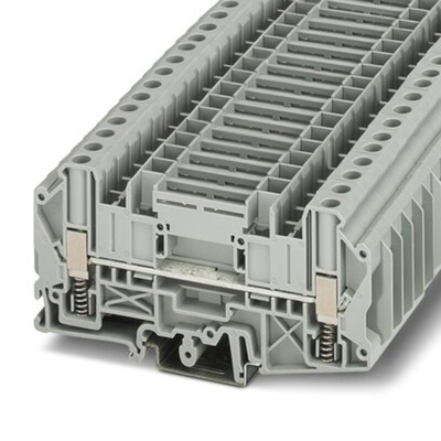 Phoenix Contact USSTD 6/SP Series Grey Feed Through Terminal Block, 6mm², 1-Level, Screw Termination