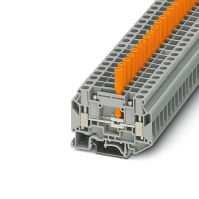 Phoenix Contact UK 6-TK-P Series Grey Disconnect Terminal Block, 6mm², 1-Level, Screw Termination