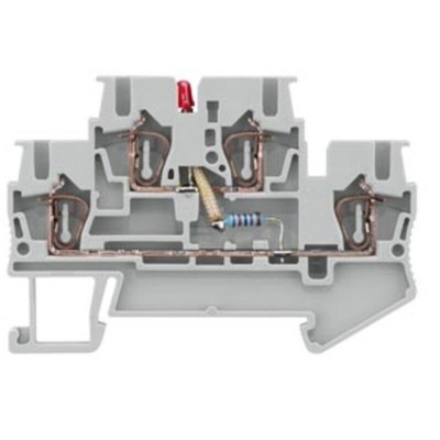 Siemens 8WH Series Grey Din Rail Terminal, 2.5mm², 2-Level, Spring Termination