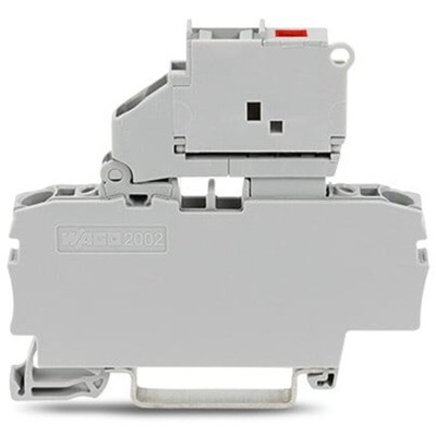 Wago TOPJOB S Series Grey DIN Rail Terminal Block, 2.5mm², 1-Level, Push-In Cage Clamp Termination, ATEX, EAC Ex, IECEx