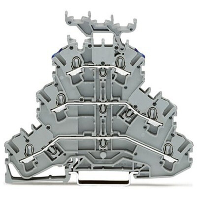 Wago TOPJOB S Series Grey Multi Level Terminal Block, 2.5mm², 3-Level, Push In Termination, ATEX, CSA, IECEx