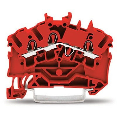 Wago TOPJOB S Series Red DIN Rail Terminal Block, 2.5mm², 1-Level, Push In Termination, ATEX, CSA, IECEx