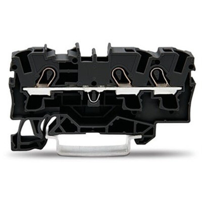 Wago TOPJOB S Series Black DIN Rail Terminal Block, 4mm², 1-Level, Push In Termination, ATEX, CSA, IECEx