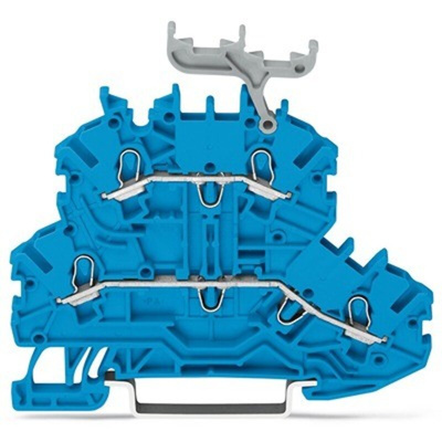 Wago TOPJOB S Series Blue DIN Rail Terminal Block, 1mm², 2-Level, Push-In Cage Clamp Termination, ATEX, EAC Ex, IECEx