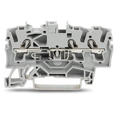 Wago TOPJOB S Series Grey Component Terminal Block, 2.5mm², 1-Level, Push In Termination