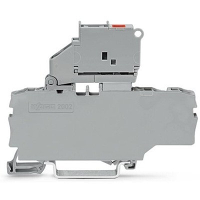 Wago TOPJOB S Series Grey Fuse Terminal Block, 2.5mm², 1-Level, Push In Termination, Fused, ATEX, CSA, IECEx