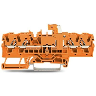 Wago TOPJOB S Series Orange Test Disconnect Terminal Block, 2.5mm², 1-Level, Push In Termination, ATEX, CSA, IECEx