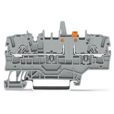 Wago TOPJOB S Series Grey Test Disconnect Terminal Block, 2.5mm², 1-Level, Push In Termination, ATEX, CSA, IECEx