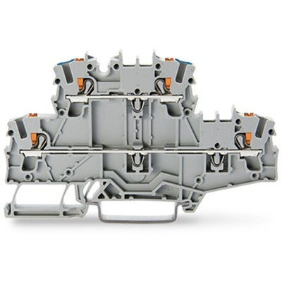 Wago TOPJOB S Series Grey Double Level Terminal Block, 2.5mm², 2-Level, Push In Termination, ATEX, CSA, IECEx