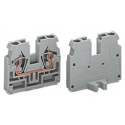 Wago 869 Series Grey Terminal Block, 2.5mm², 1-Level, Cage Clamp Termination