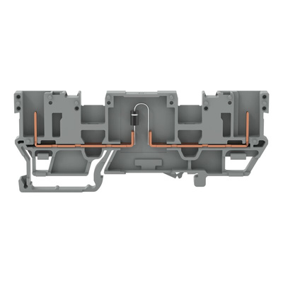 Wago 769 Series Grey Carrier Terminal Block, 4mm², Wire Termination, CSA
