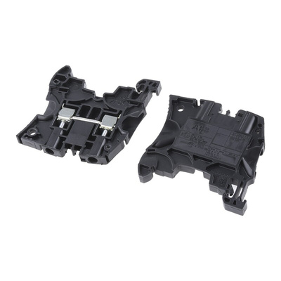 Entrelec ZS4 Series Black Feed Through Terminal Block, 4mm², Double-Level, Screw Termination, ATEX