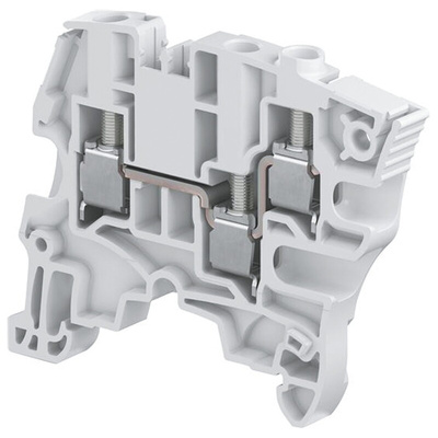 Entrelec ZS6 Series Blue Standard Din Rail Terminal, 4mm², Single-Level, Screw Termination, ATEX
