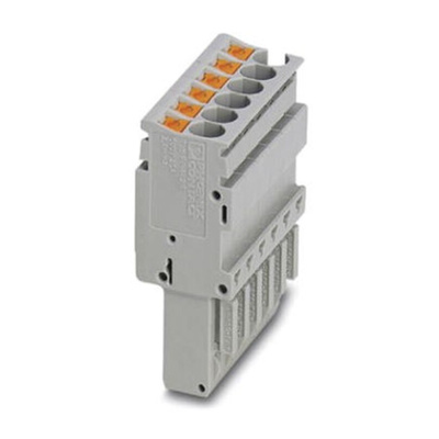 Phoenix Contact MSTBVK 2.5/ 7-GF-5.08 Series DIN Rail Terminal Block, Solder Termination