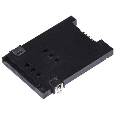 Yamaichi 6 Way Right Angle Memory Card Connector With Solder Termination