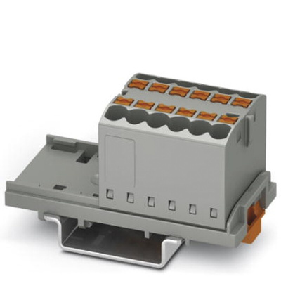 Phoenix Contact Distribution Block, 12 Way, 0.14 → 4mm², 24A, 500 V, Grey
