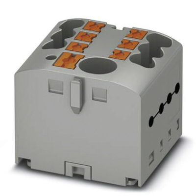 Phoenix Contact Distribution Block, 7 Way, 0.14 → 4mm², 24 A, 41 A, 500 V, Grey