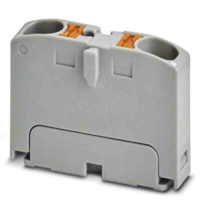 Phoenix Contact Distribution Block, 2 Way, 6mm², 32A, 450 V, Grey