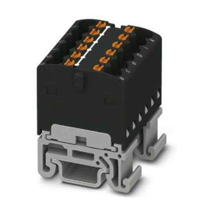 Phoenix Contact Distribution Block, 12 Way, 2.5mm², 17.5A, 500 V, Black