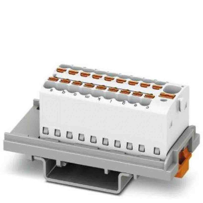 Phoenix Contact Distribution Block, 19 Way, 2.5mm², 17.5A, 500 V, White