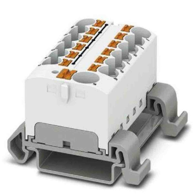 Phoenix Contact Distribution Block, 13 Way, 0.2 → 6mm², 32A, 800 V, White