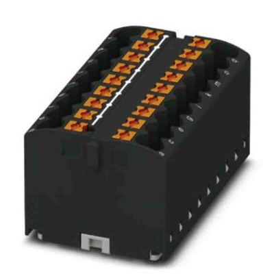 Phoenix Contact Distribution Block, 18 Way, 0.14 → 4mm², 24A, 450 V, Black