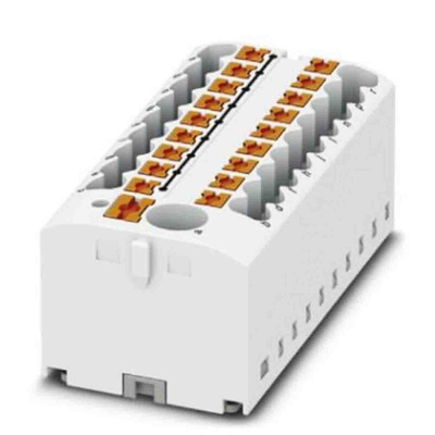 Phoenix Contact Distribution Block, 19 Way, 0.14 → 4mm², 24A, 450 V, White