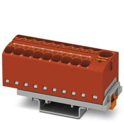 Phoenix Contact Distribution Block, 19 Way, 0.2 → 6mm², 32A, 800 V, Red