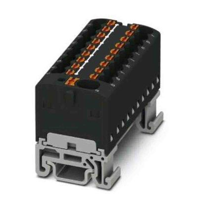 Phoenix Contact Distribution Block, 19 Way, 2.5mm², 17.5A, 500 V, Black
