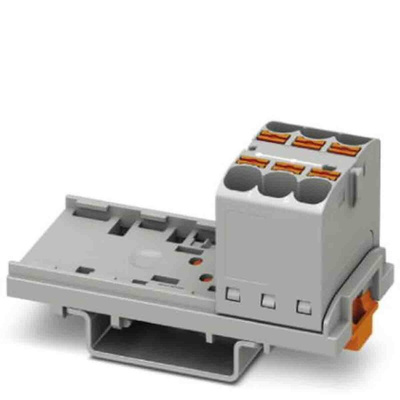 Phoenix Contact Distribution Block, 6 Way, 0.2 → 6mm², 32A, 800 V, Grey