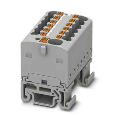 Phoenix Contact Distribution Block, 13 Way, 2.5mm², 17.5A, 500 V, Grey