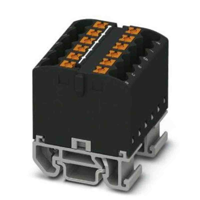 Phoenix Contact Distribution Block, 12 Way, 4mm², 24A, 690 V, Black