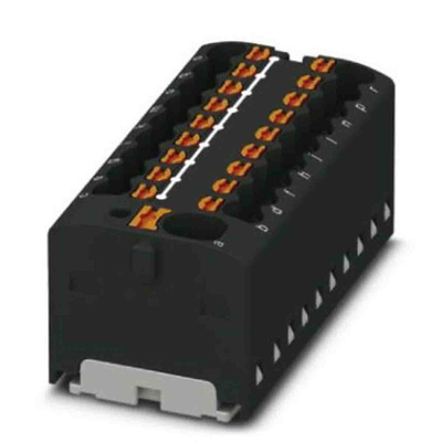 Phoenix Contact Distribution Block, 19 Way, 2.5mm², 17.5A, 450 V, Black