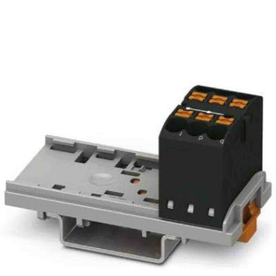 Phoenix Contact Distribution Block, 6 Way, 4mm², 24A, 690 V, Black