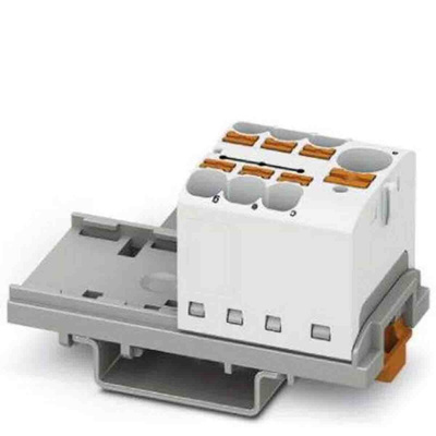Phoenix Contact Distribution Block, 7 Way, 0.2 → 6mm², 32A, 450 V, White