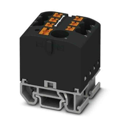 Phoenix Contact Distribution Block, 7 Way, 4mm², 24A, 690 V, Black
