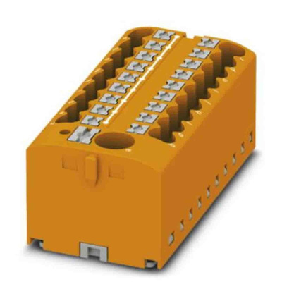 Phoenix Contact Distribution Block, 19 Way, 0.14 → 4mm², 24A, 450 V, Orange