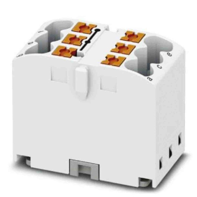 Phoenix Contact Distribution Block, 6 Way, 4mm², 24A, 450 V, White